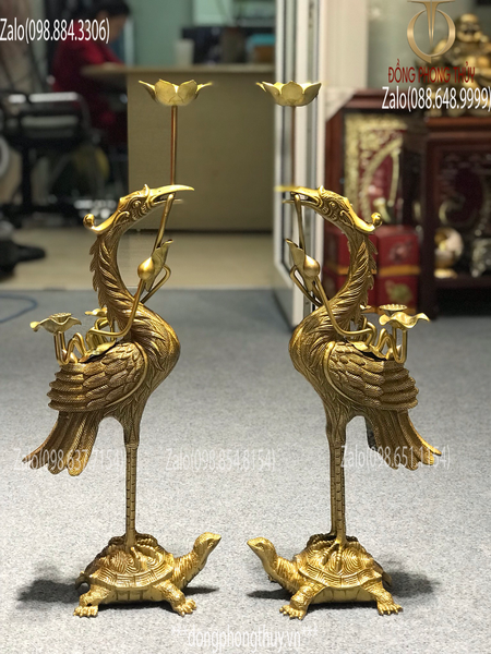 Bộ đỉnh đồng ngũ sự song long vàng đậm 50cm, nặng 19kg