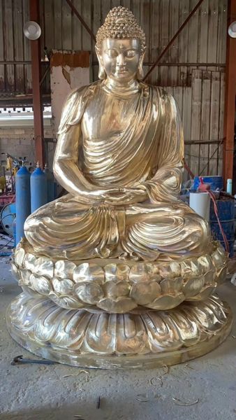 Tượng phật A Di Đà 2m8 ngồi toạ đài sen