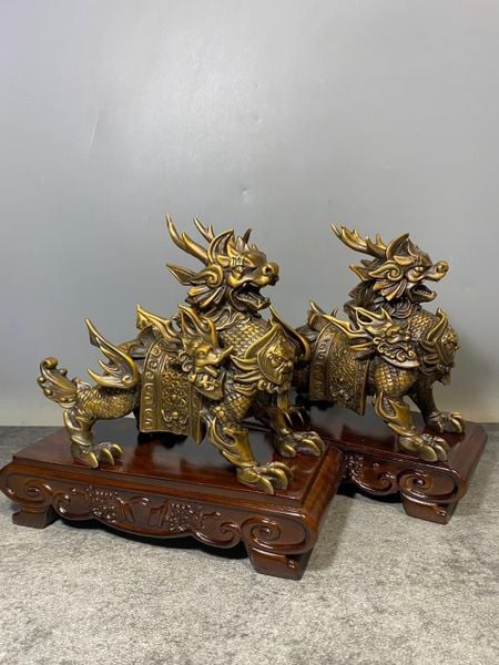 Kỳ lân phong thủy bằng đồng