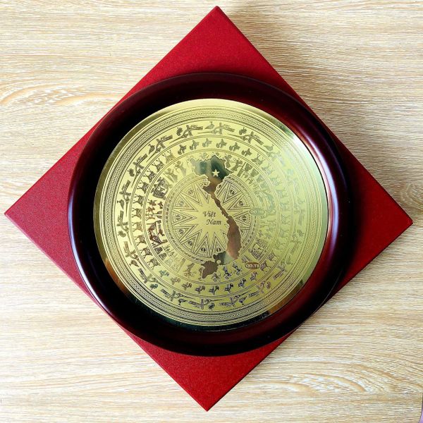 Quà lưu niệm: Tranh đĩa Mặt trống đồng lưu niệm