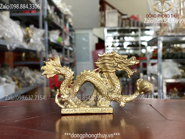 Tượng rồng bằng đồng 6,5cm