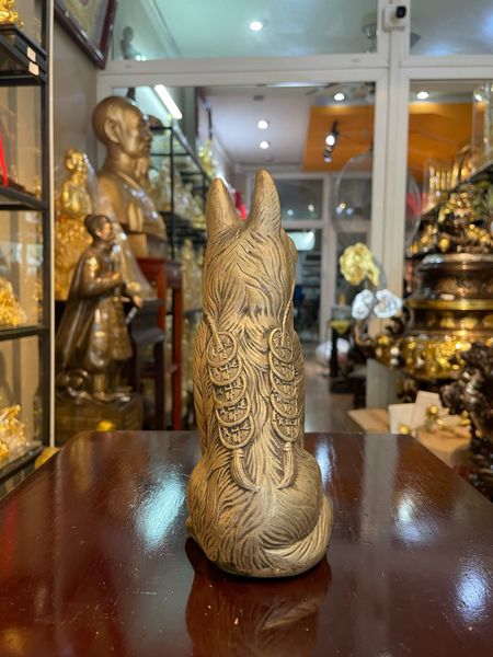 Tượng chó bằng đồng cao 19 ngang 7cm nặng 1,3kg