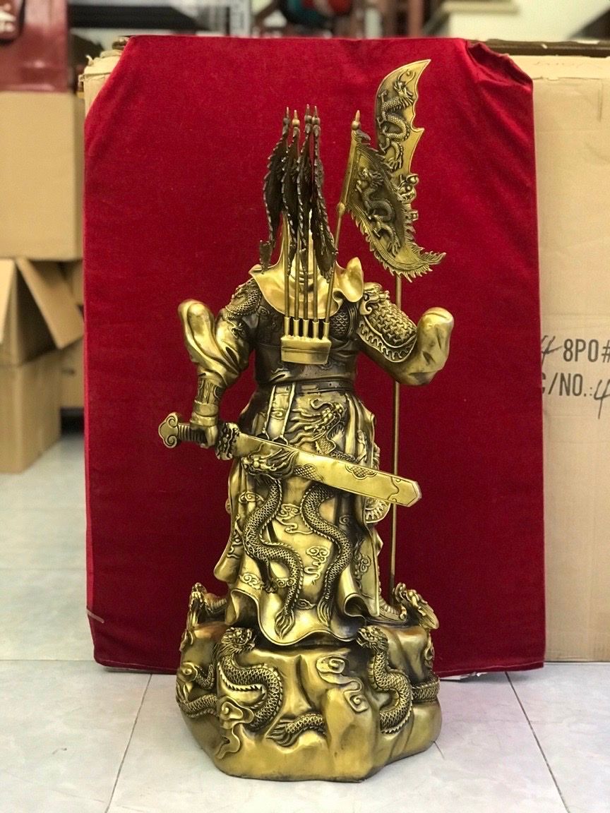 Tượng quan công ngũ cờ 66cm