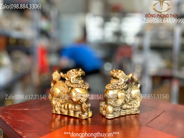 Tỳ hưu phong thủy bằng đồng như ý 7cm