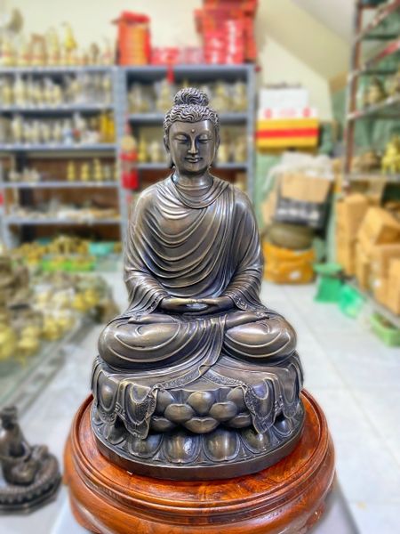 Tượng phật Thích Ca Mâu Ni 40cm bằng đồng