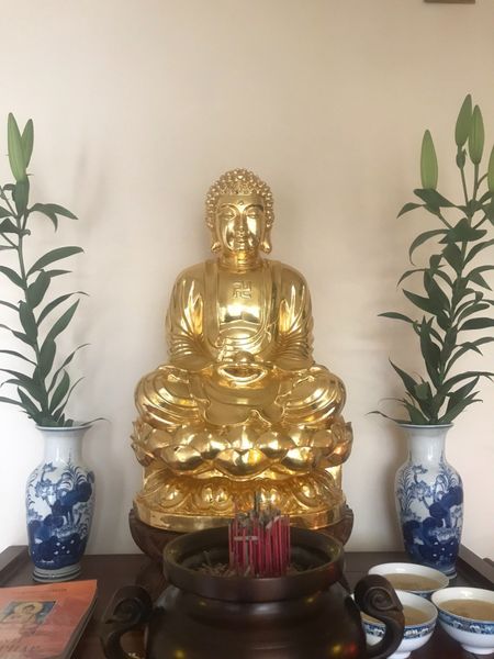 Dát vàng tượng A Di Đà cao 60cm