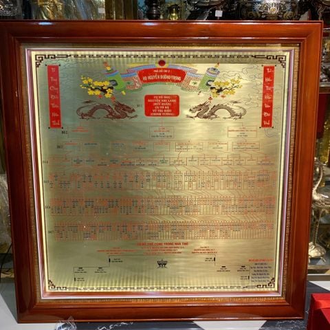 Gia phả bằng đồng ăn mòn 1m2x1m2