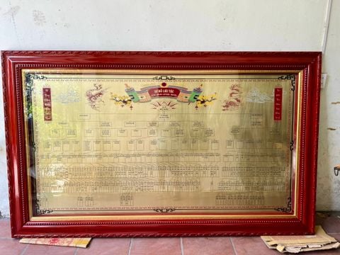 Gia phả dòng họ bằng đồng ăn mòn 1m5*2m5
