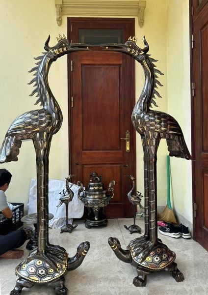 Hạc đồng ✅ hạc thờ khảm tam khí