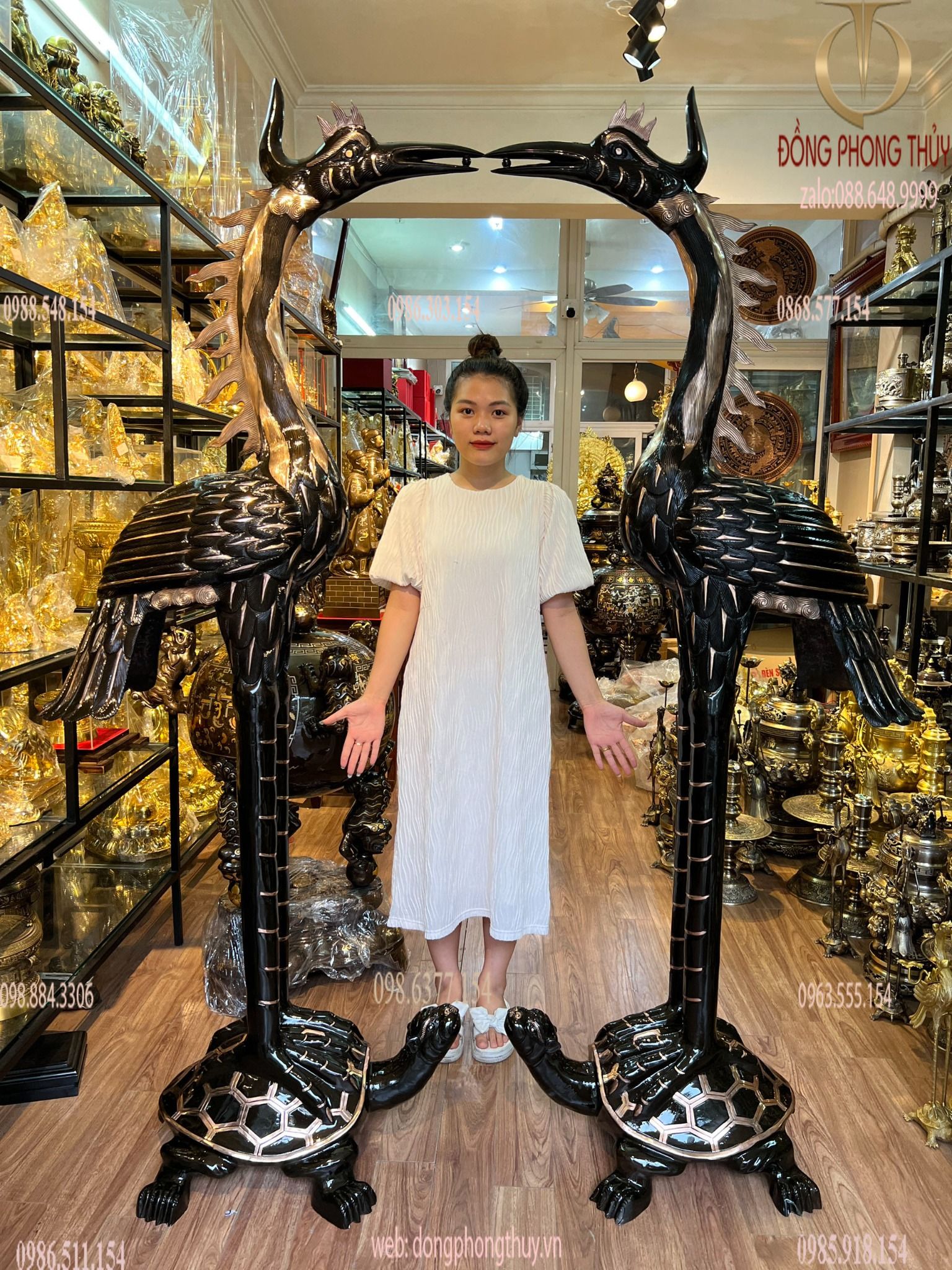 Đôi hạc đồng 1m97