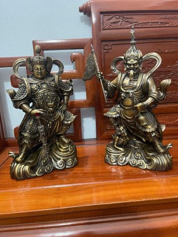 Vi Đà Hộ Pháp + Tiêu Diện Đại Sĩ 45cm
