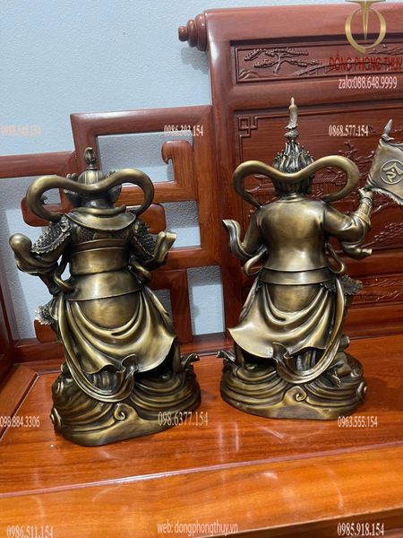Vi Đà Hộ Pháp + Tiêu Diện Đại Sĩ 45cm