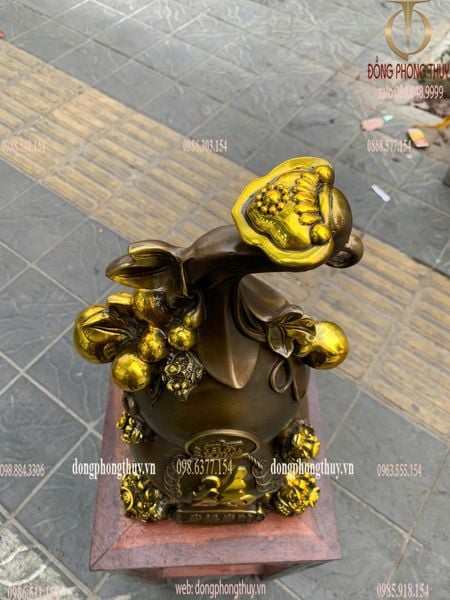 Hồ lô phong thuỷ bằng đồng cao 48cm ngang 20cm nặng 11kg