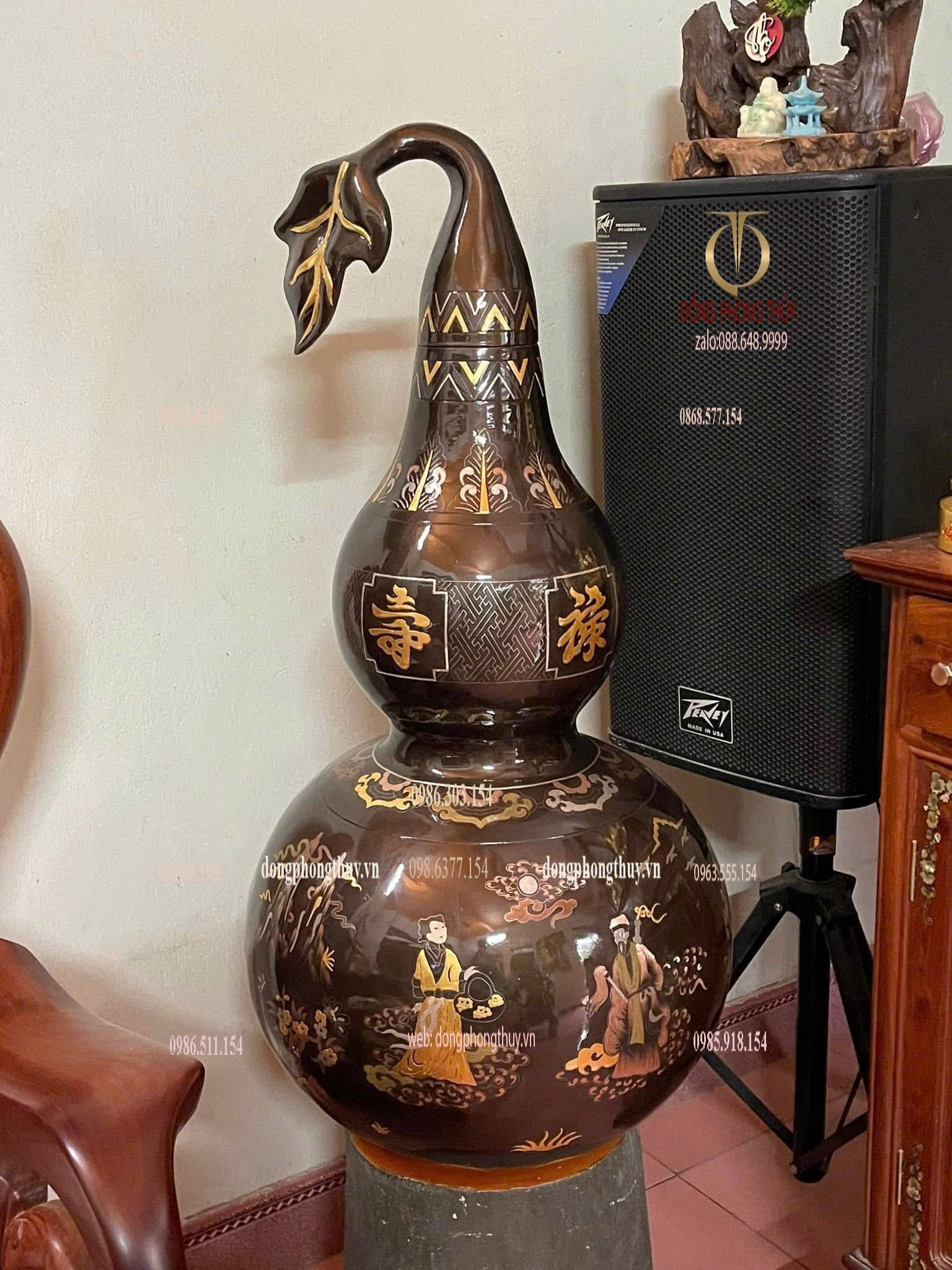 Hồ lô phong thủy khảm ngũ sắc