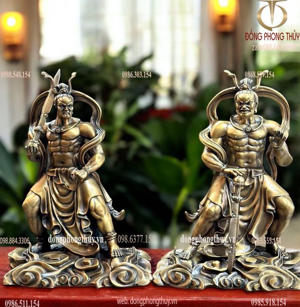 Tượng hộ pháp bằng đồng cao 32cm nặng 9kg