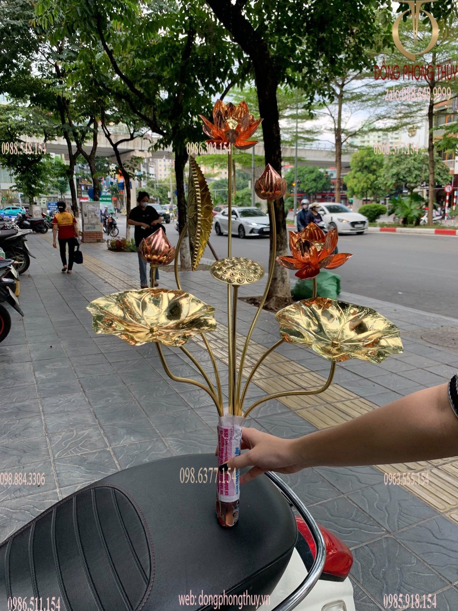hoa sen bằng đồng