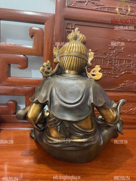 Tượng ông Hoàng Thần Tài bằng đồng cao Cao 43 ngang 28 sâu 23 nặng 13kg