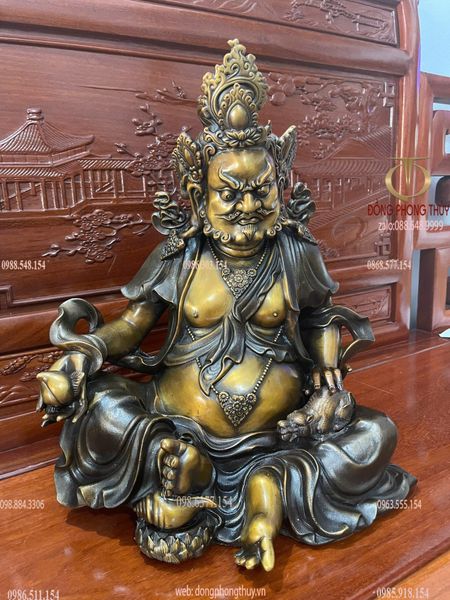 Tượng ông Hoàng Thần Tài bằng đồng cao Cao 43 ngang 28 sâu 23 nặng 13kg