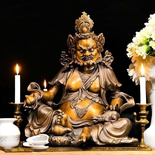 Tượng Hoàng Thần Tài bằng đồng cao Cao 43cm 13kg