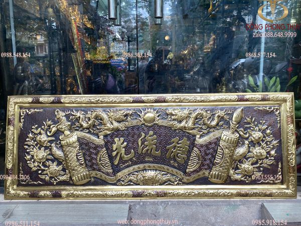 Hoành phi câu đối hun nâu 1m35