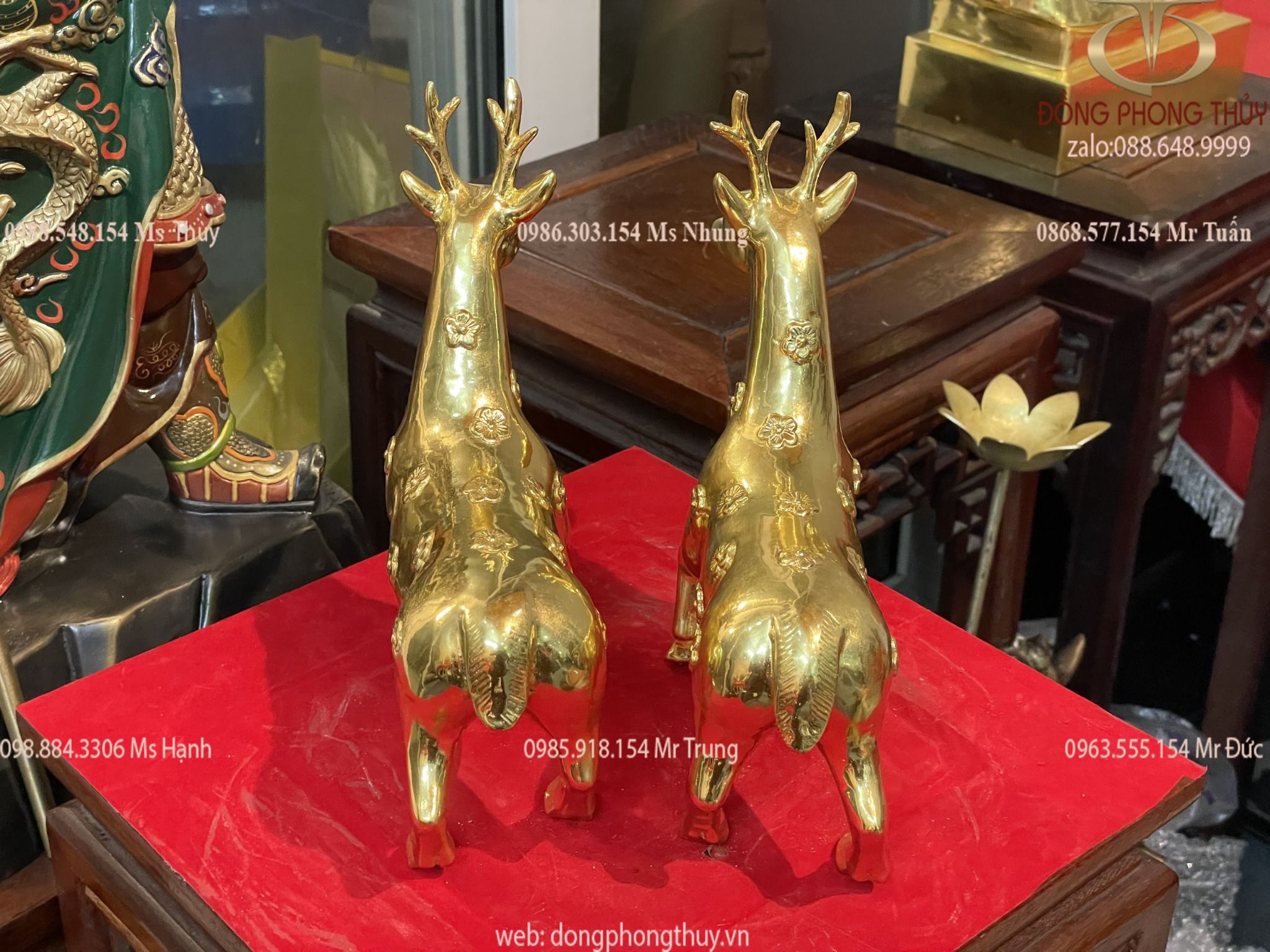 HƯƠU SAO  PHONG THỦY BẰNG ĐỒNG DÁT VÀNG 24K