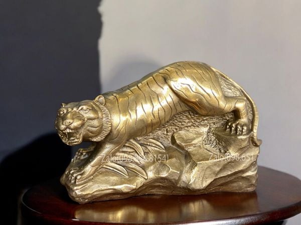 Tượng hổ bằng đồng 12,5cm