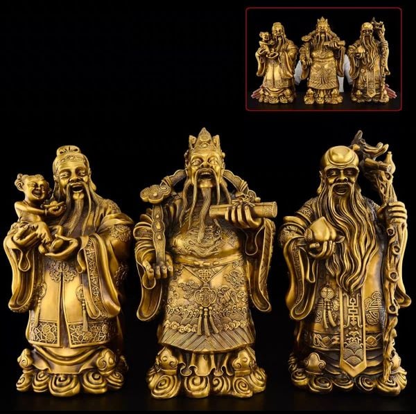 Tượng tam đa phúc lộc thọ cao 56cm 42kg