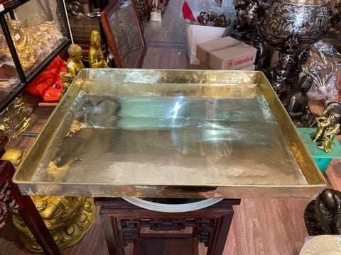 Khay đồng dài 51, rộng 41 nặng 2kg