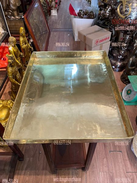 Khay đồng dài 51, rộng 41 nặng 2kg