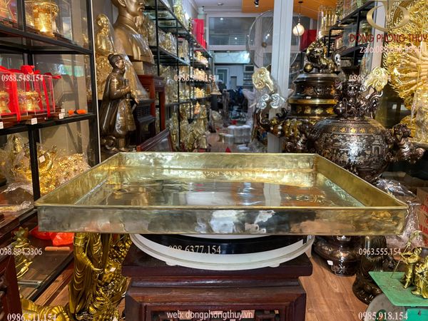 Khay đồng dài 51, rộng 41 nặng 2kg