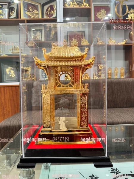 Khuê Văn Các bằng đồng mạ vàng 24K