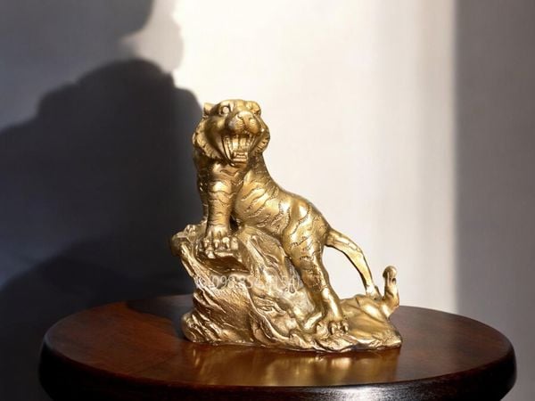Tượng hổ bằng đồng 14cm