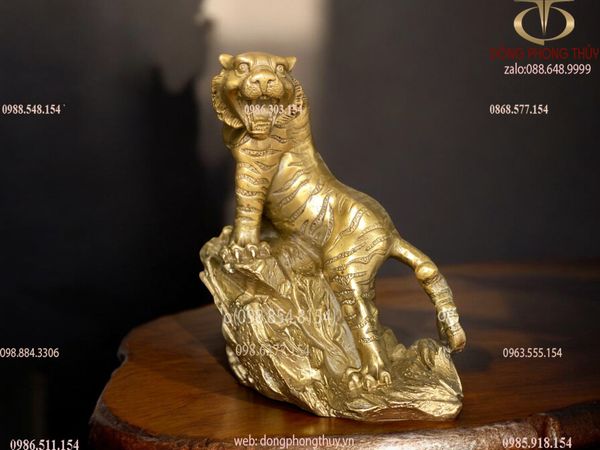 Tượng hổ bằng đồng 20.5cm