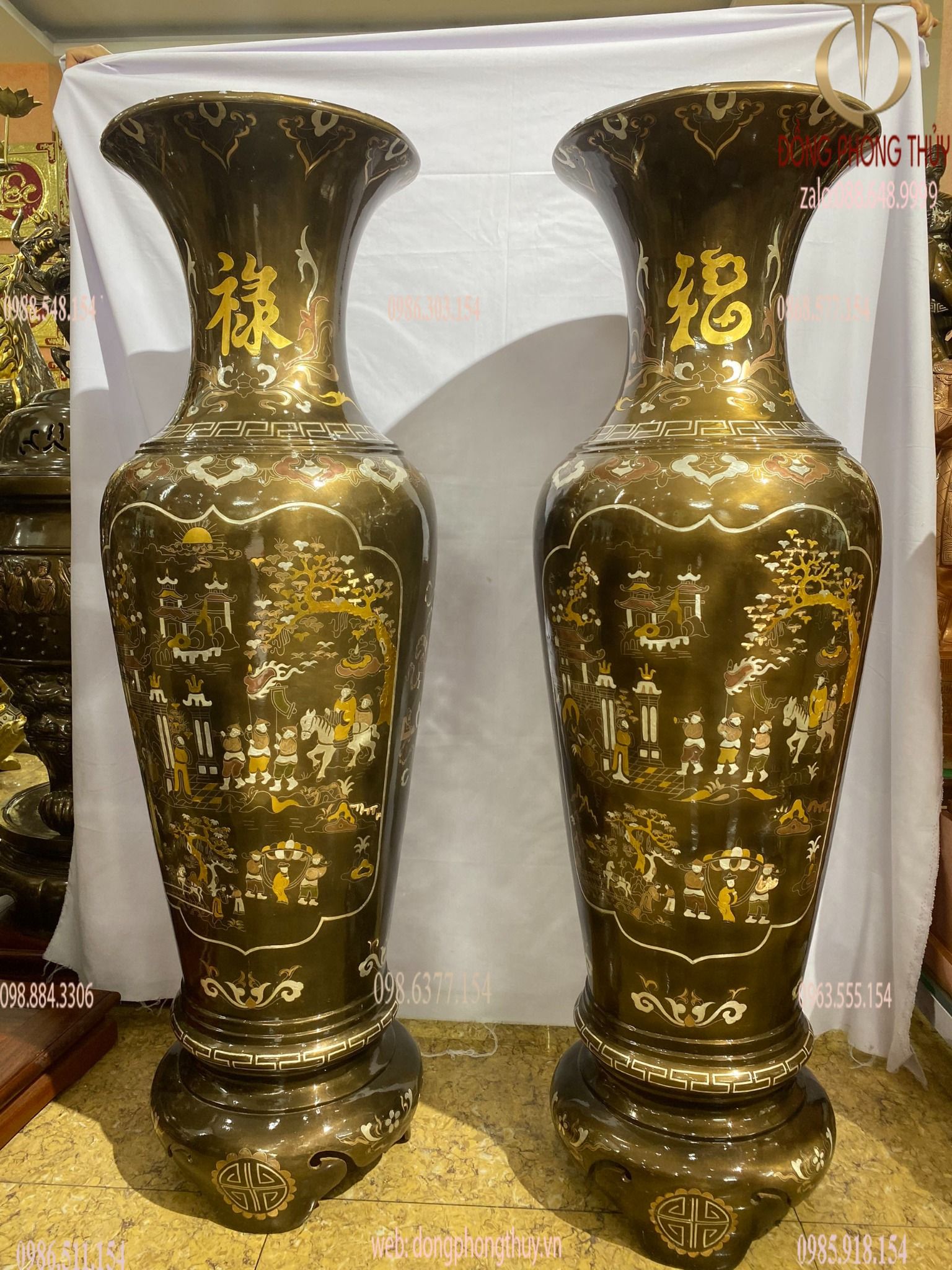 Lộc bình 1m2 khảm tam khí