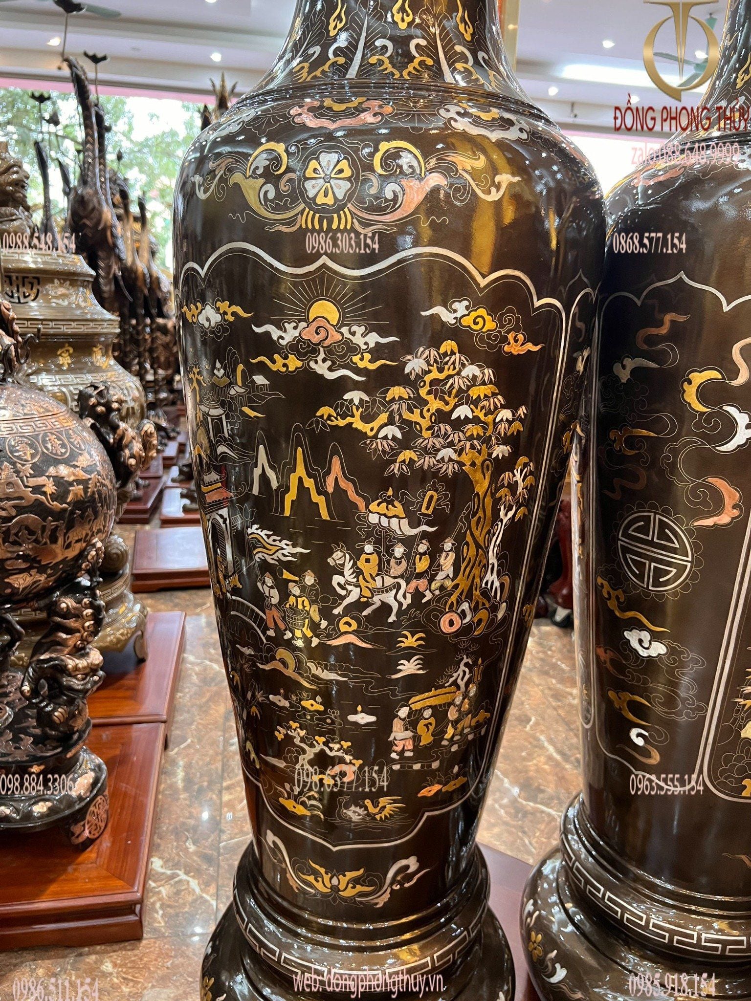 Lộc bình 1m35 khảm tam khí