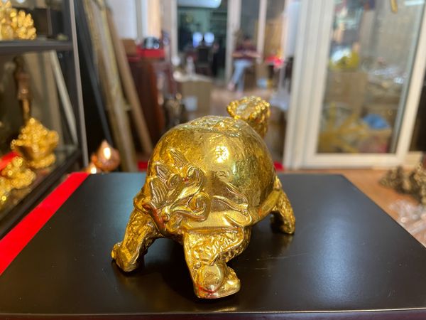 Long quy rùa đầu rồng dát vàng 24k