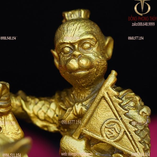 Tượng mã thượng phong hầu khỉ cưỡi ngựa phong thủy bằng đồng
