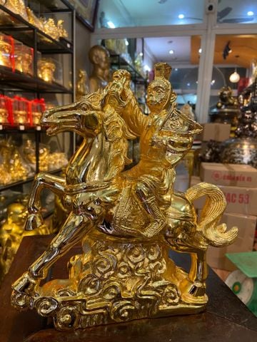 Mã thượng phong hầu bằng đồng mạ vàng 24K