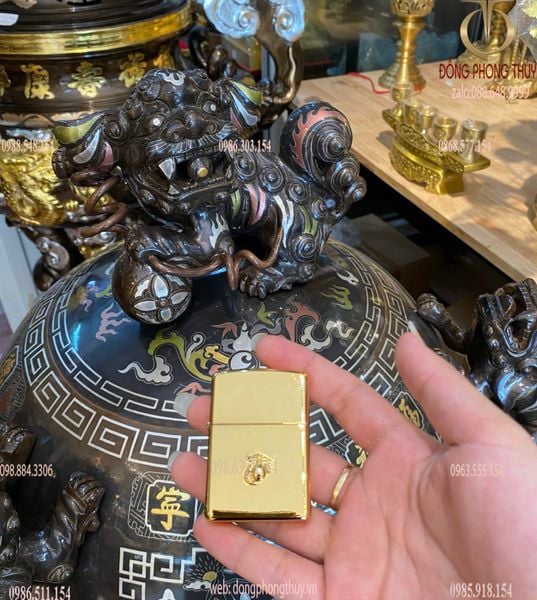 Mạ vàng 24k zippo