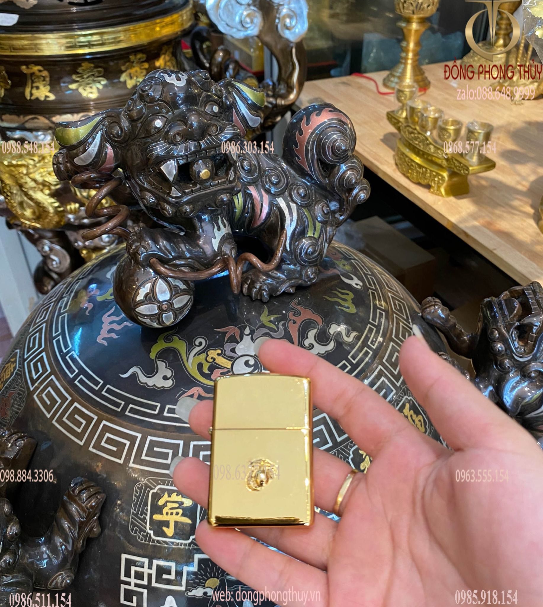 Mạ vàng 24k zippo