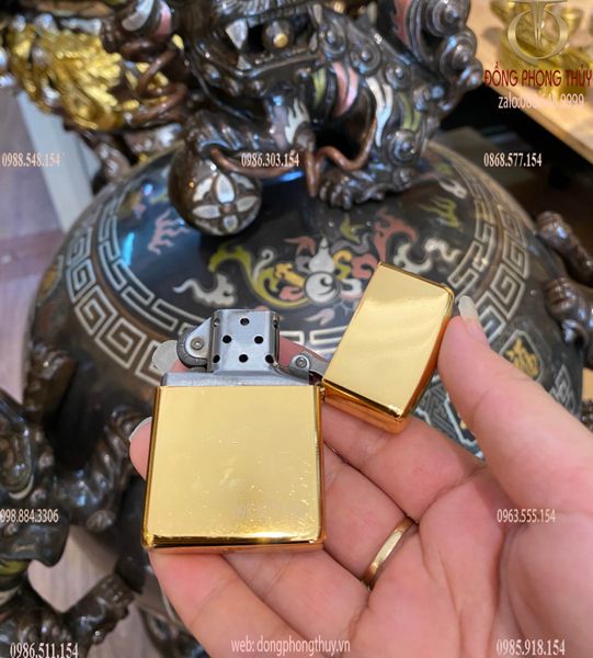 Mạ vàng 24k zippo