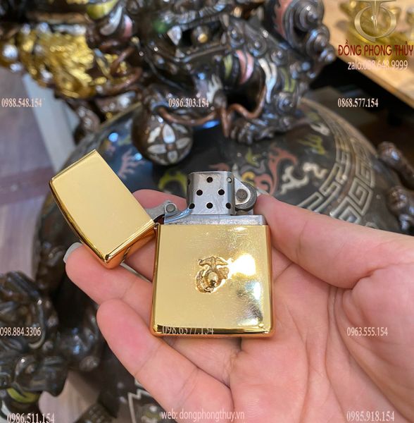 Mạ vàng 24k zippo