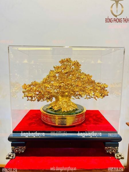 Cây mai bằng đồng mạ vàng 24k