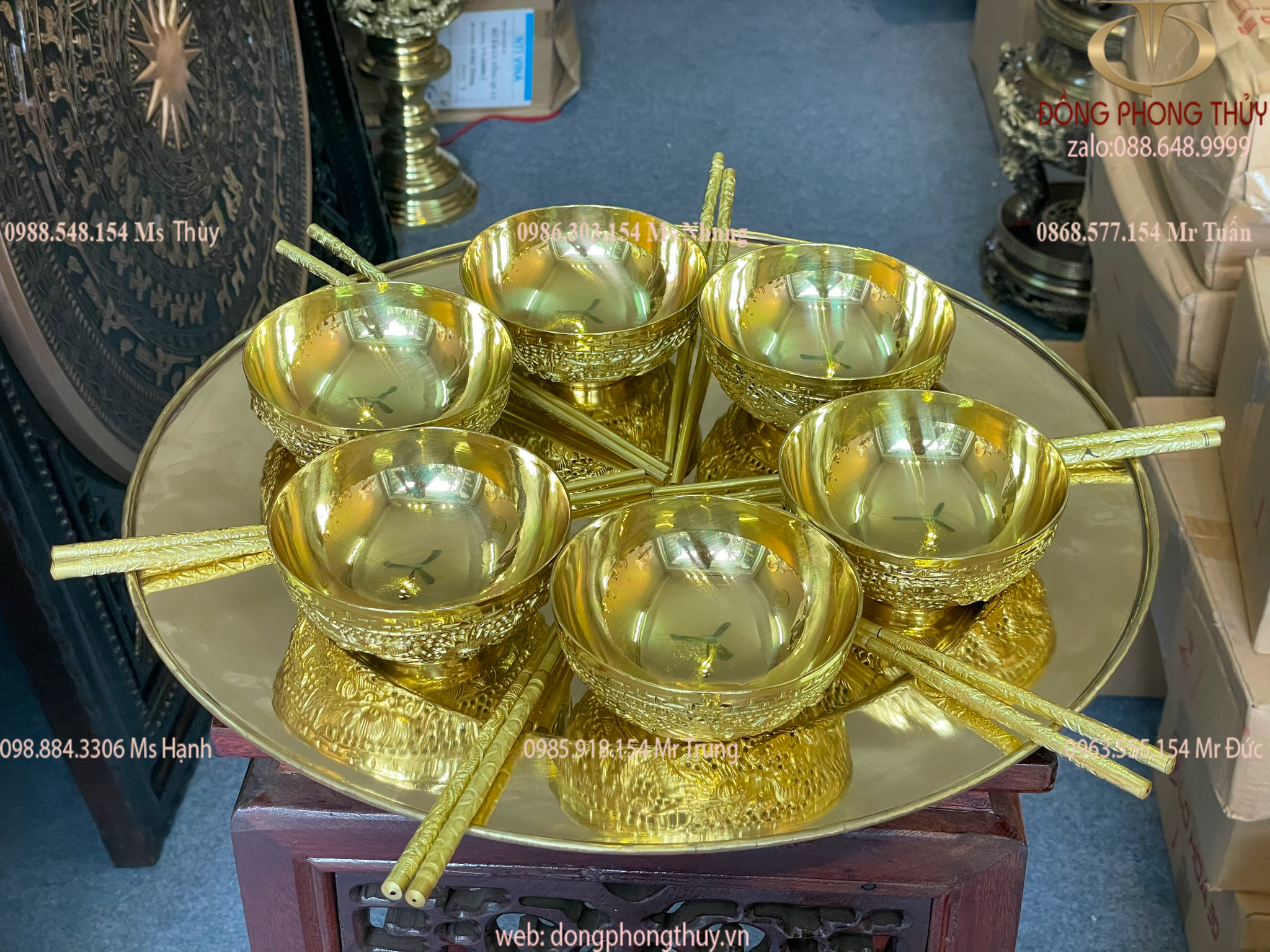 Bộ mâm đồng thờ cúng