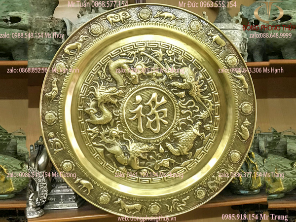 Mâm đồng tứ linh