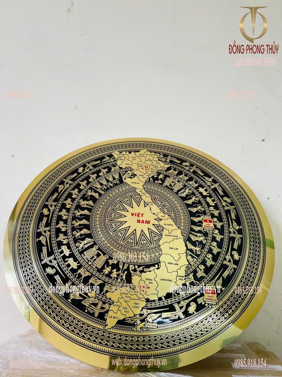 Mặt trống đồng 34 tỉnh thành mẫu mới