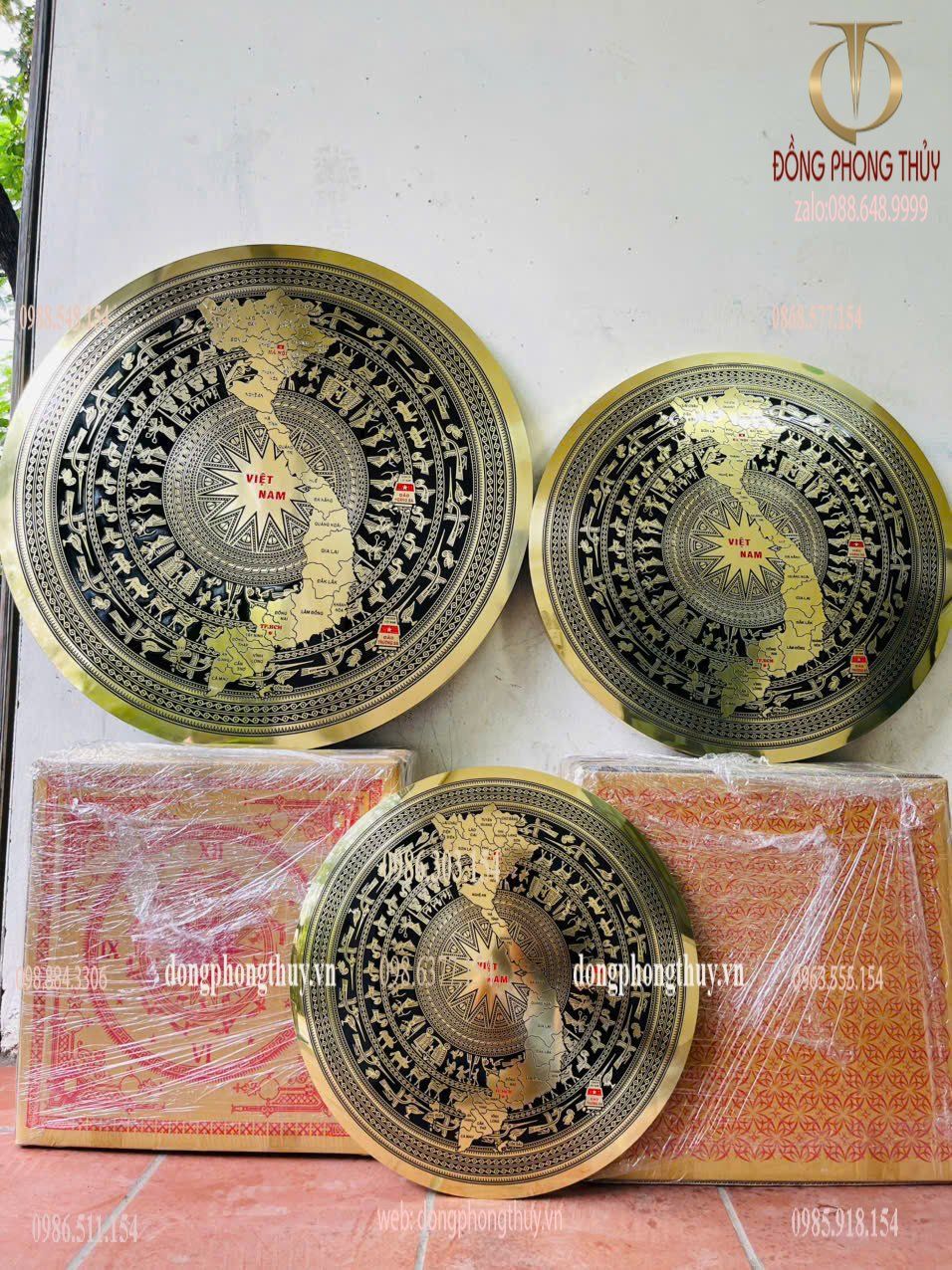Mặt trống đồng 34 tỉnh thành mẫu mới