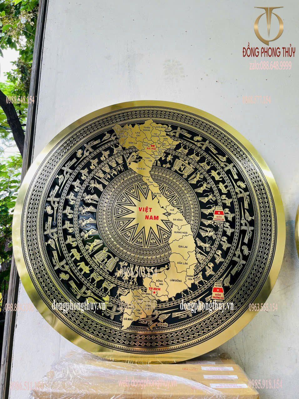 Mặt trống đồng 34 tỉnh thành mẫu mới
