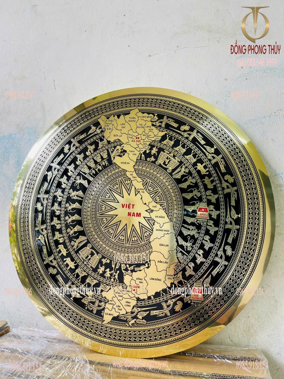 Mặt trống đồng 34 tỉnh thành mẫu mới