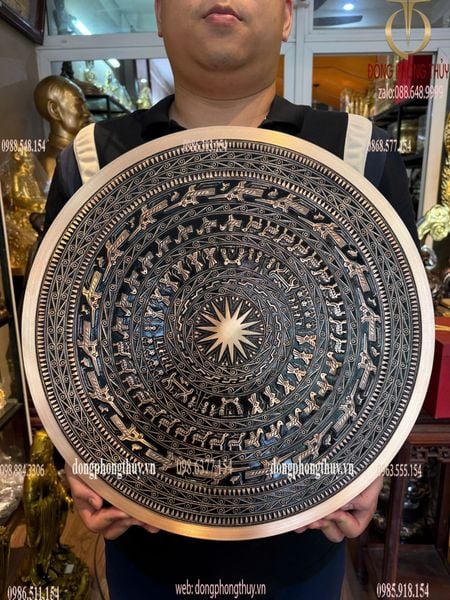 Mặt trống đồng đỏ đường kính 50cm